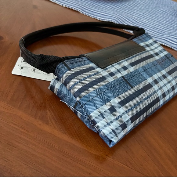 NWT Blue Nova Check FW TREND Insulated Lunch Bag Travel Work Packable Cooler - Picture 7 of 10